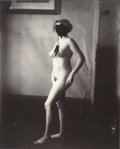 E.J.Bellocq photograph of Storyville prostitute with face scratched out